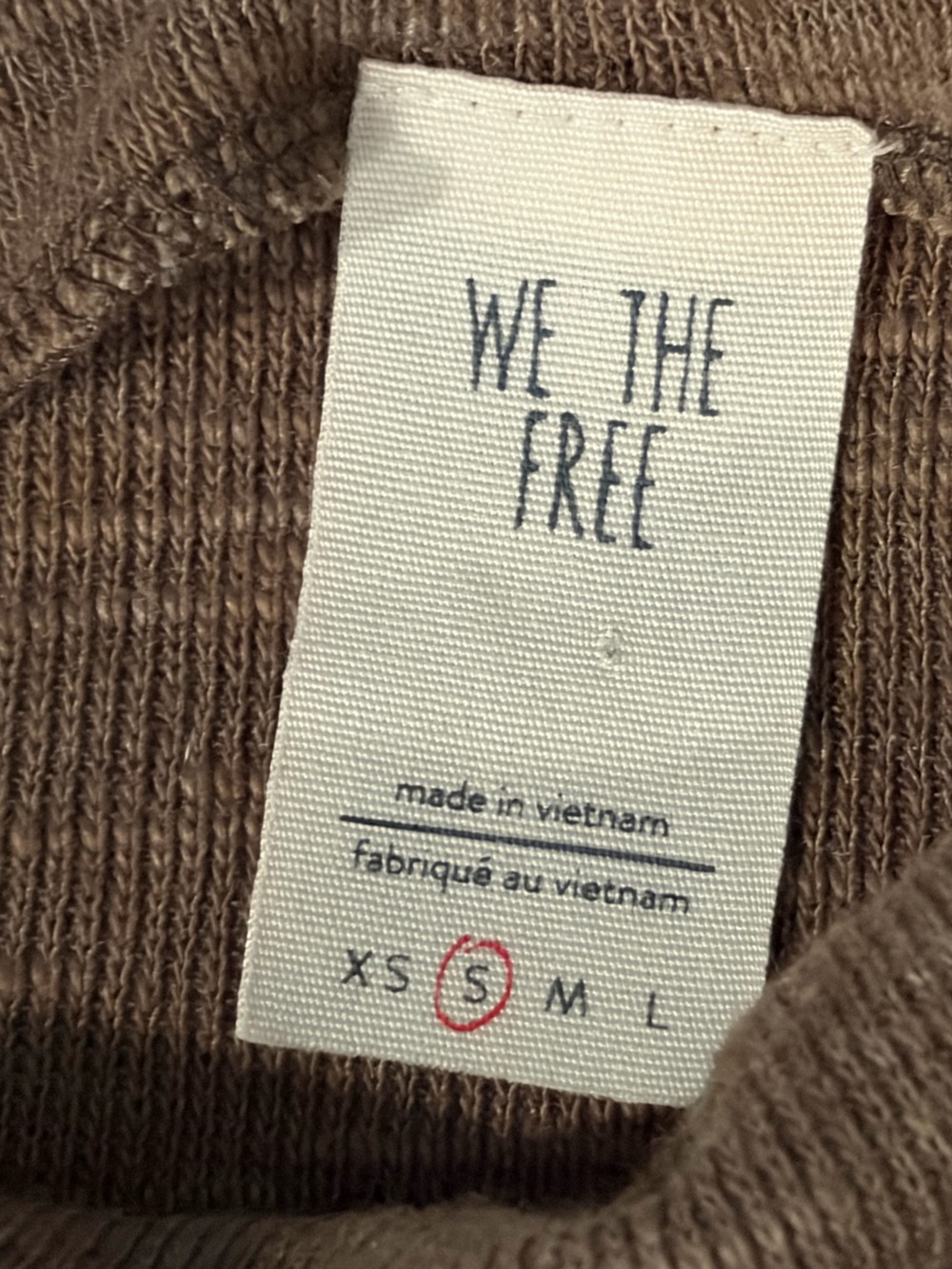 We the Free Women’s S Olive Green Cowl Neck Long Sleeve Knit Top Boho - Picture 7 of 8